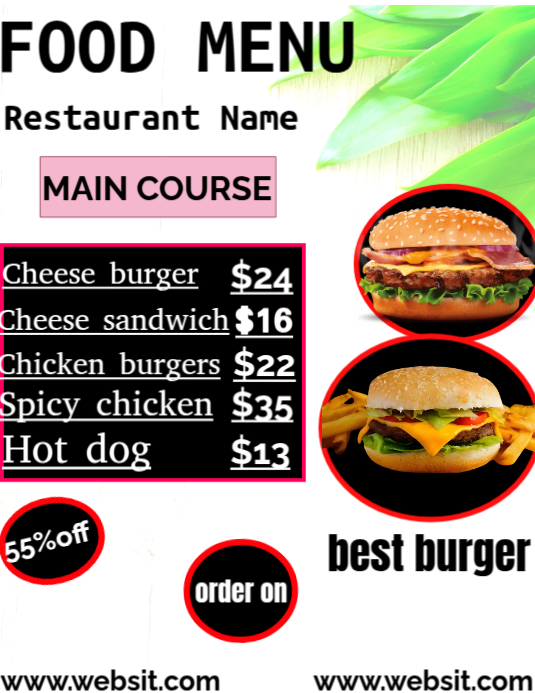 barger Flyer (US Letter) template