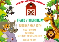 Barn yard | Birthday Invitation A4 template