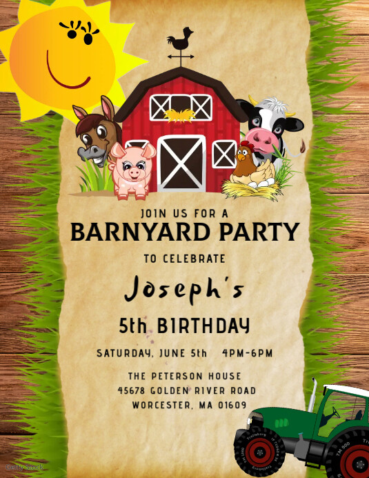 Copy Of Barnyard Party Birthday Invitation PosterMyWall copy-of-barnyard-party-birthday-invitation-postermywall