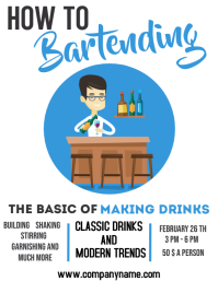 Bartending Basic Lessons Infographic Flyer Template PosterMyWall