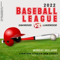 Baseball, event, sports Square (1:1) template