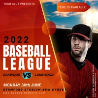 Baseball, event, sports Square (1:1) template