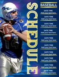 baseball, tournament, schedule, matches Volante (Carta US) template