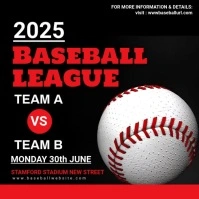 Baseball league, event, sports Quadrato (1:1) template