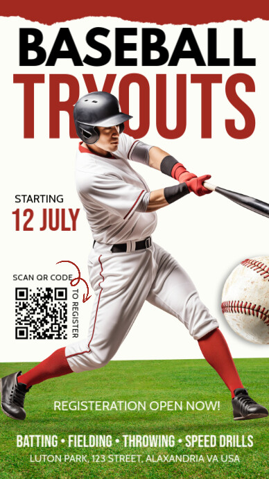 Baseball,event,sports História do Instagram template