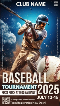 Baseball,event,sports, baseball match Historia de Instagram template