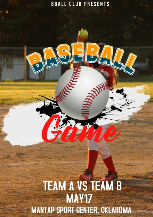 Copy of BASEBALL A4 TEMPLATE.E | PosterMyWall