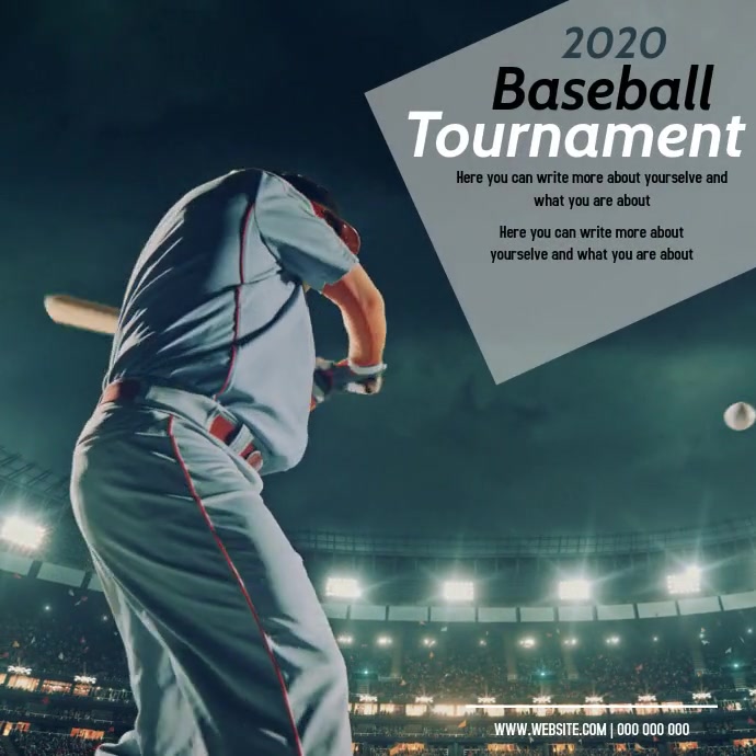 baseball AD DIGITAL VIDEO SOCIAL MEDIA Template | PosterMyWall