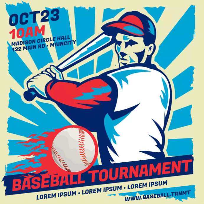 BASEBALL BANNER Template PosterMyWall