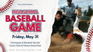 Baseball Camp Advertisement Banner Digitalanzeige (16:9) template