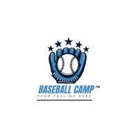 baseball camp logo template