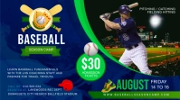 Baseball Camp Registration Display Banner Digitalanzeige (16:9) template