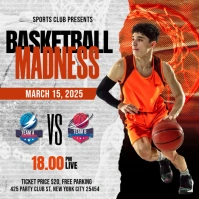 baseball championship flyer โพสต์บน Instagram template