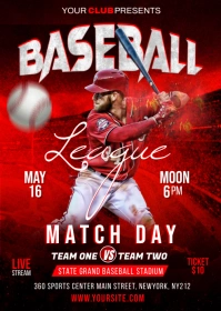 Baseball Championship Flyer A6 template