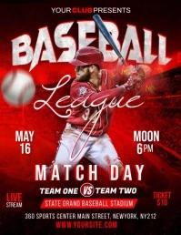 Baseball Championship Flyer Volante (Carta US) template