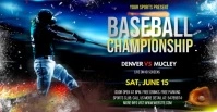 baseball championship flyer Facebook Ad template
