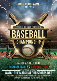Baseball Championship Flyer / Poster A4 template