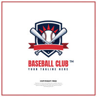 Baseball club logo template