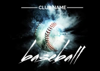 Baseball Club Postcard Template Poskaart