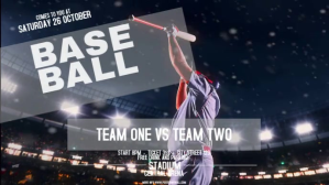 Baseball Facebook Cover Video (16:9) template
