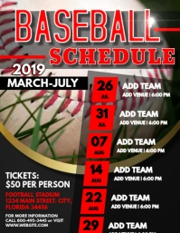 Baseball Volantino (US Letter) template