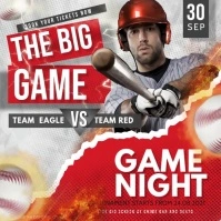 baseball โพสต์บน Instagram template