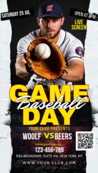 Baseball Affichage numérique (9:16) template