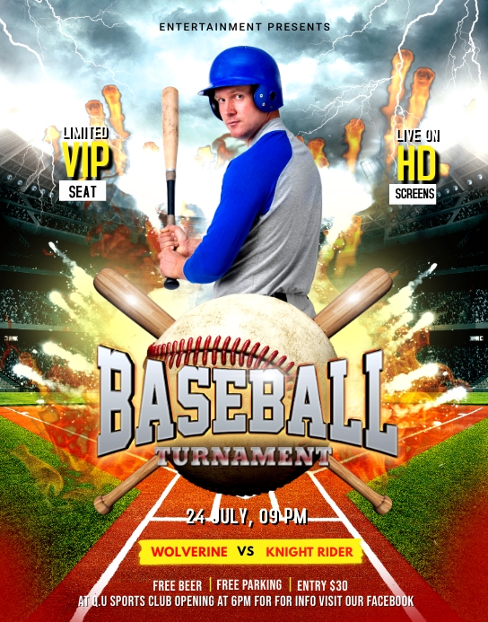 BASEBALL Template | PosterMyWall