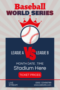 Baseball Poster Simple Baseball Poster Template | PosterMyWall