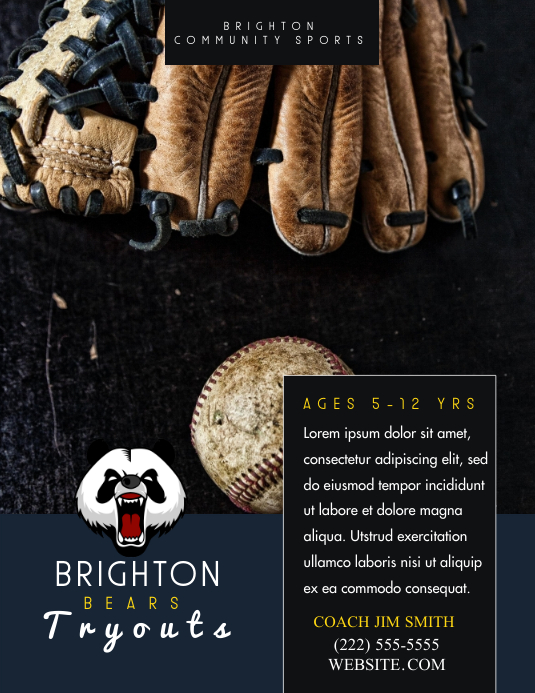 Baseball Template | PosterMyWall