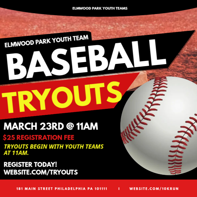 Free Baseball Tryout Flyer Template Free Baseball Tryout Flyer Template