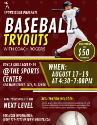 Baseball Flyer (US Letter) template