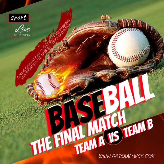 Baseball Template | PosterMyWall
