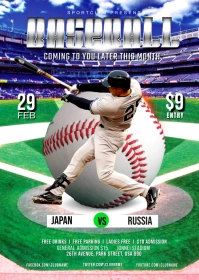 BASEBALL A6 template