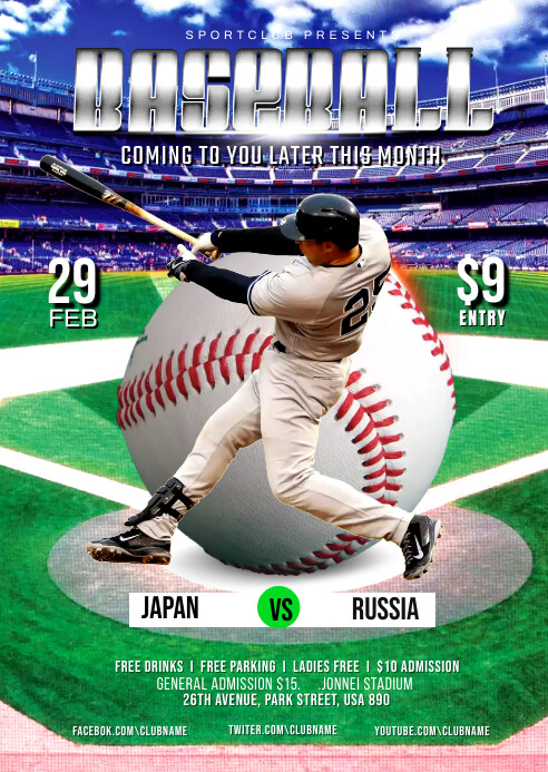BASEBALL Template | PosterMyWall