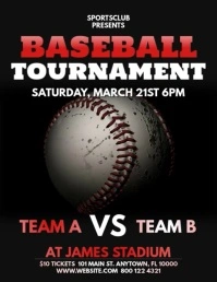 Baseball Flyer (US Letter) template