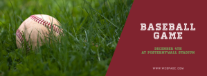 Baseball Facebook cover Template