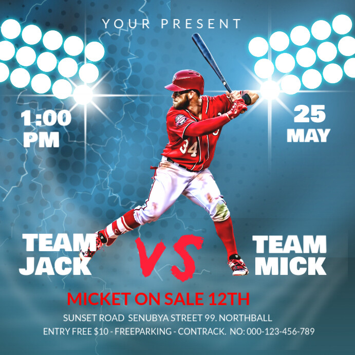BASEBALL FLYER Template | PosterMyWall