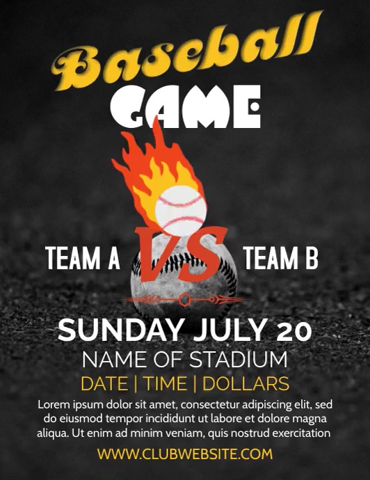 Baseball Flyer Template | PosterMyWall