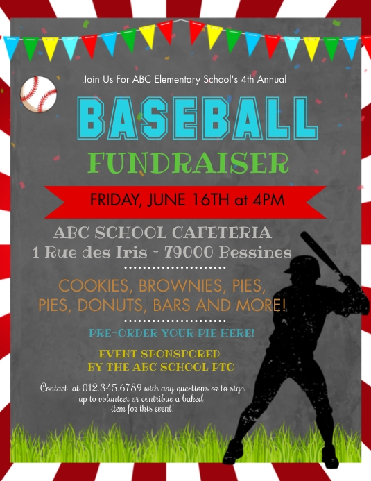 Baseball Flyer Fundraiser Template PosterMyWall