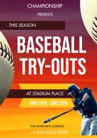 Baseball Flyers A3 template