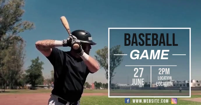 BASEBALL GAME AD SOCIAL MEDIA TEMPLATE | PosterMyWall