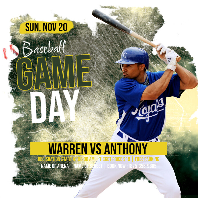 Mlb Advertisement Baseball Game Day Ads Template | PosterMyWall