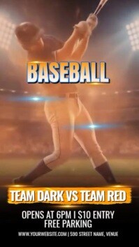 baseball game Instagram Story template