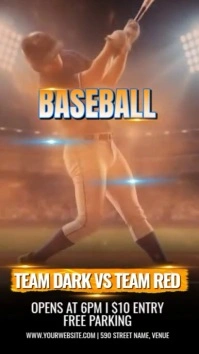 baseball game Instagram Story template