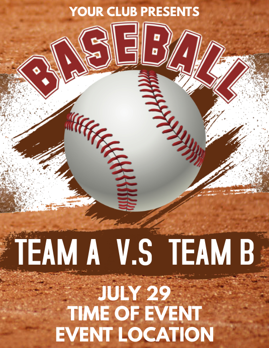 BASEBALL GAME Template PosterMyWall