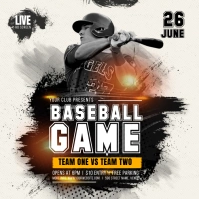 baseball game Publicación de Instagram template