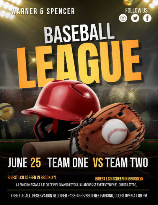 Baseball Game Event Flyers Template | PosterMyWall