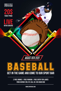 BASEBALL POSTER Template | PosterMyWall