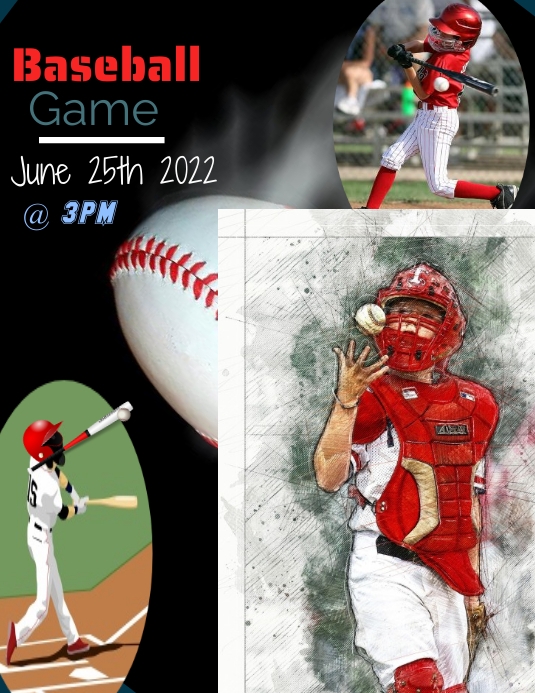 Baseball Game flyer Template PosterMyWall